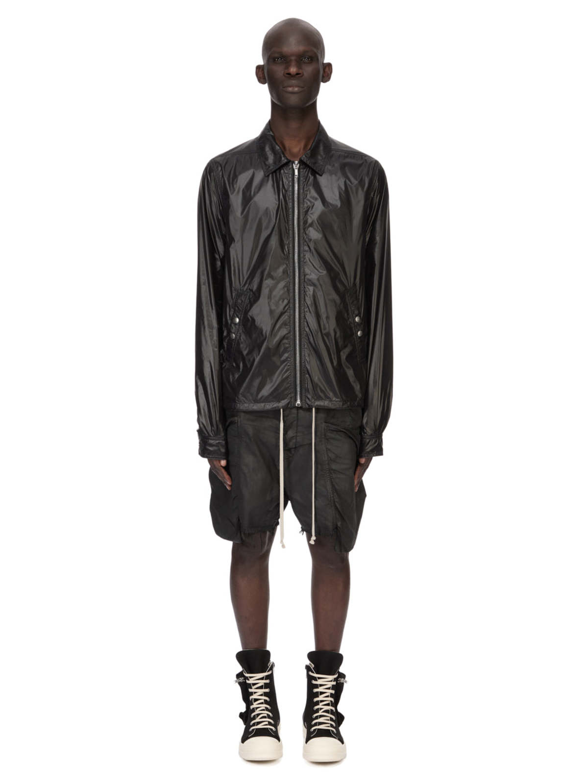 Rick Owens Zip Front Jacket - Black - Image 1 of 9