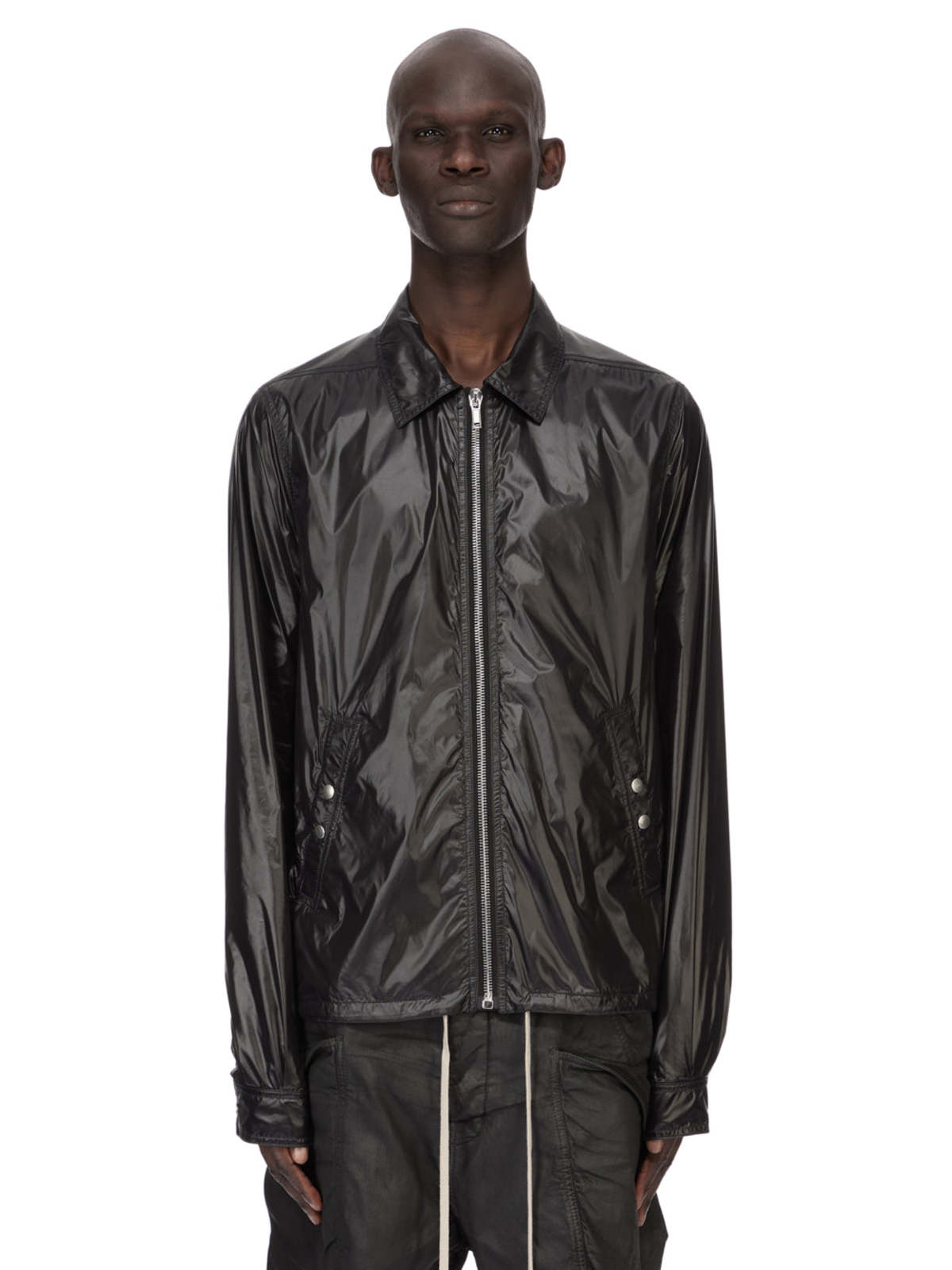 Rick Owens Zip Front Jacket - Black - Image 2 of 9