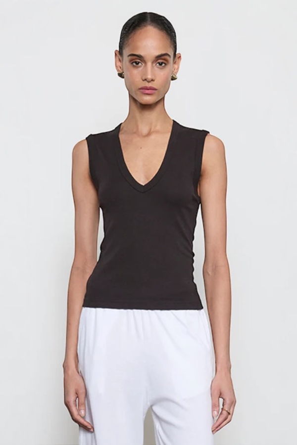 Enza Costa Classic Sleeveless V Top