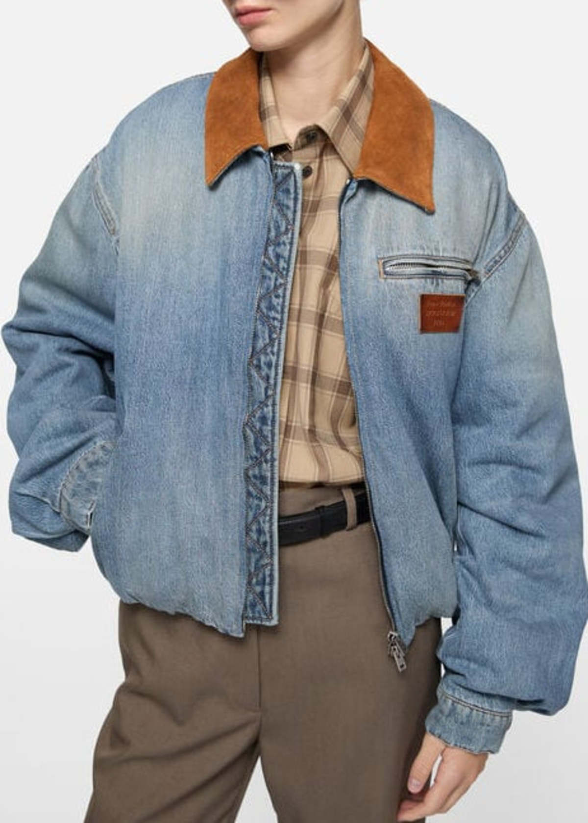 Acne Studios Denim Bomber Jacket - Image 2 of 8