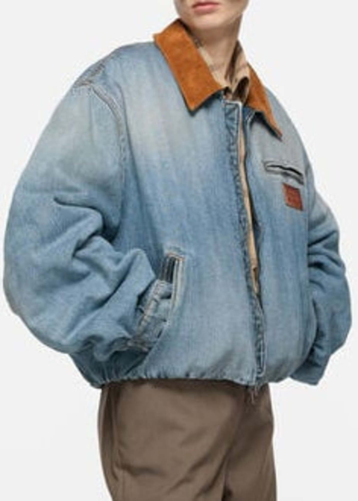 Acne Studios Denim Bomber Jacket - Image 6 of 8