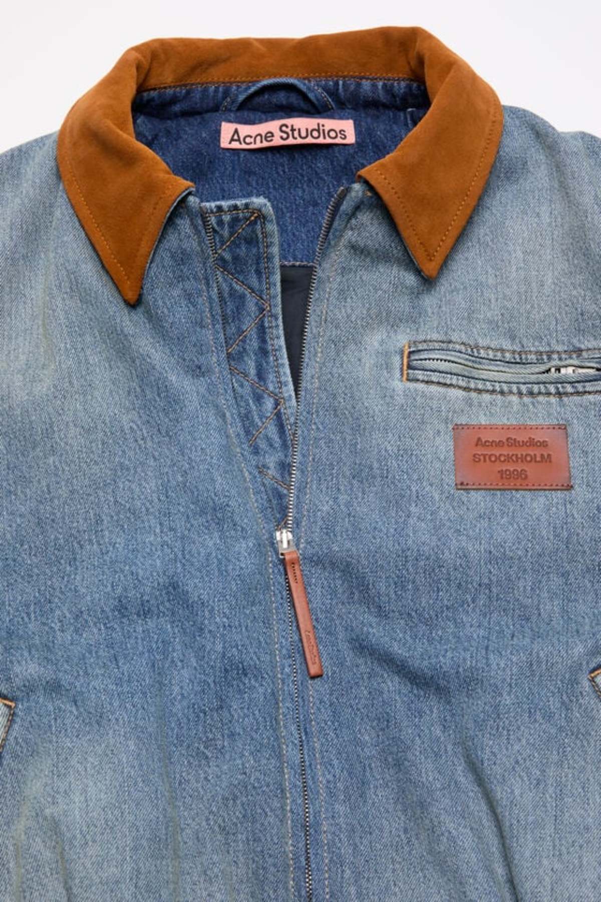 Acne Studios Denim Bomber Jacket - Image 7 of 8