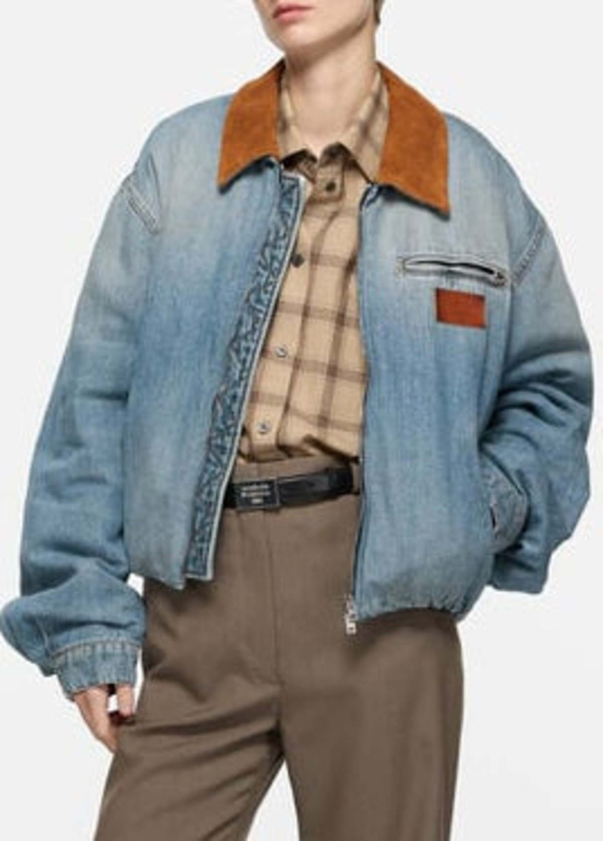Acne Studios Denim Bomber Jacket - Image 8 of 8