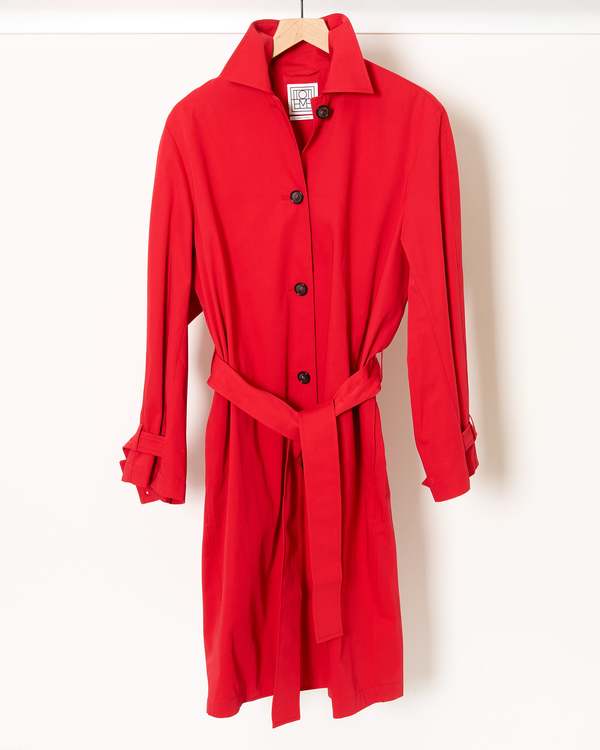 Totême Light Spring Trench Coat - Poppy | Garmentory