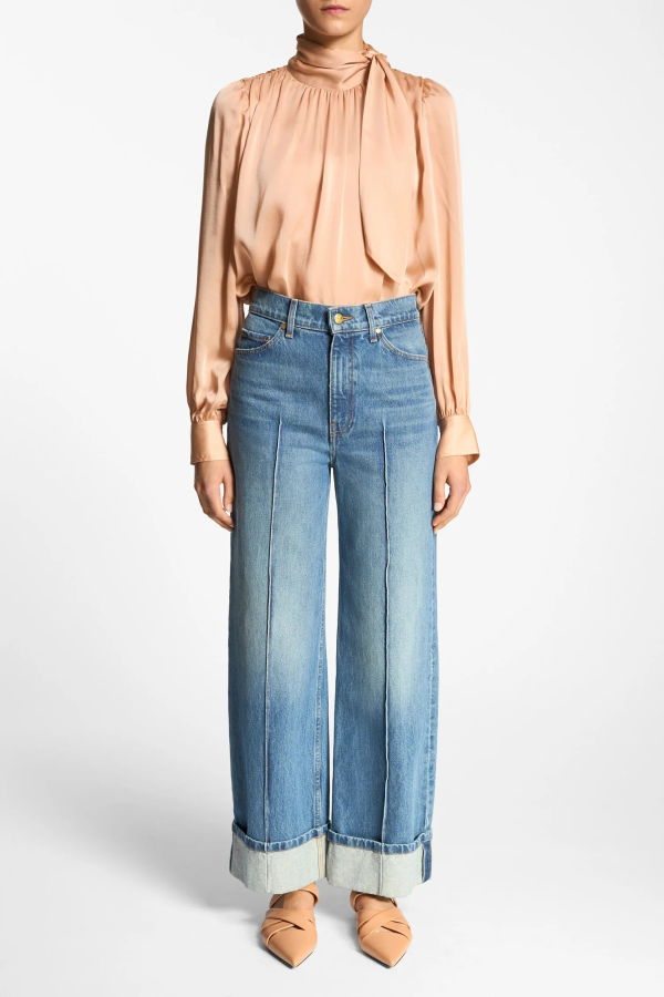 Ulla Johnson Genevieve High Rise Wide-Leg Jeans