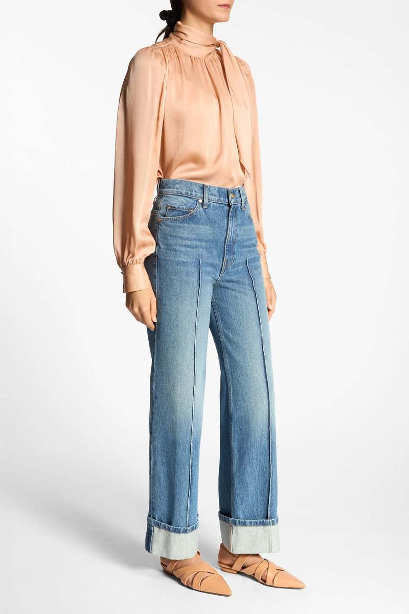Ulla Johnson Genevieve High Rise Wide-Leg Jeans