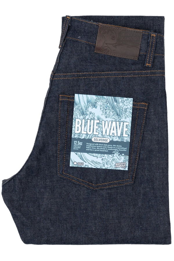 Naked & Famous Arrow Blue Wave Selvedge Jeans - Indigo