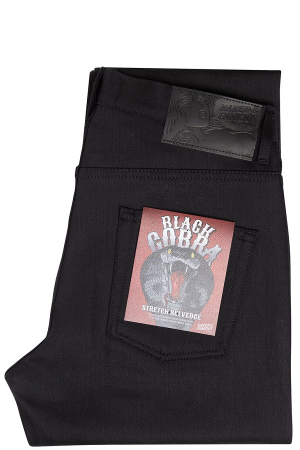 Naked & Famous Easy Guy Black Cobra Stretch Jeans - Black