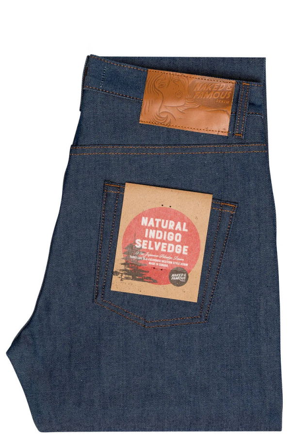 Naked & Famous Easy Guy Natural Indigo Jeans - Indigo