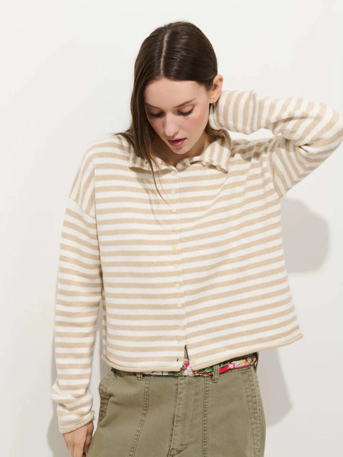 Alex Mill Taylor Cardigan in Stripe - Image 1 of 4