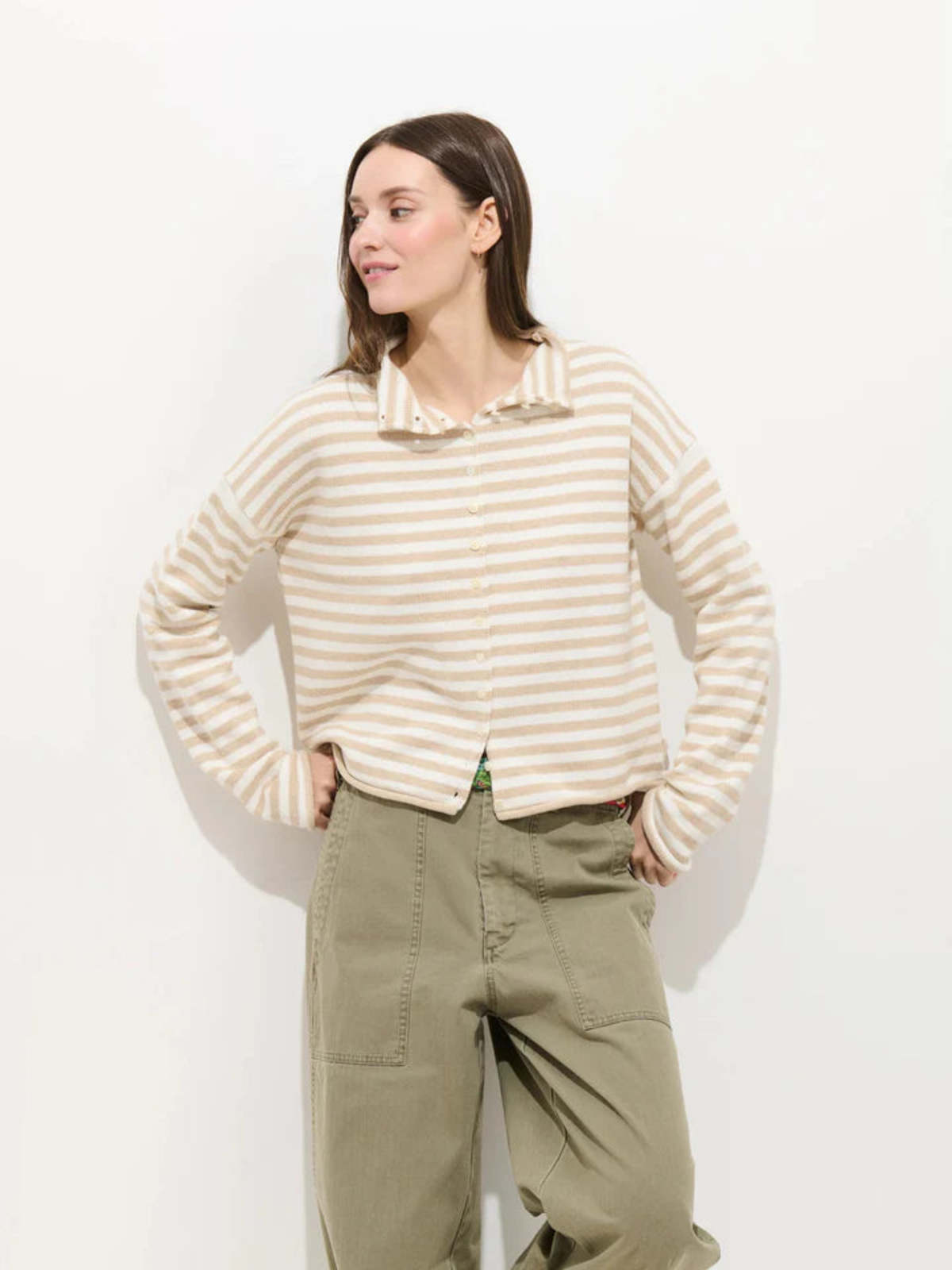 Alex Mill Taylor Cardigan in Stripe - Image 2 of 4