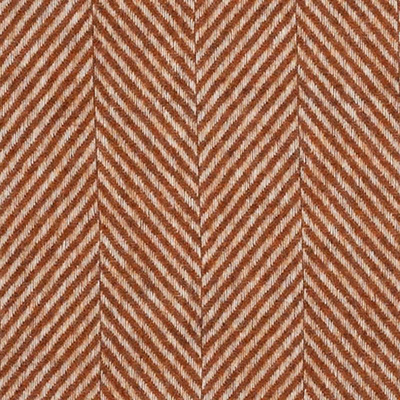 Prince of Scots Southampton Home Merino Wool Herringbone Throw - Rust