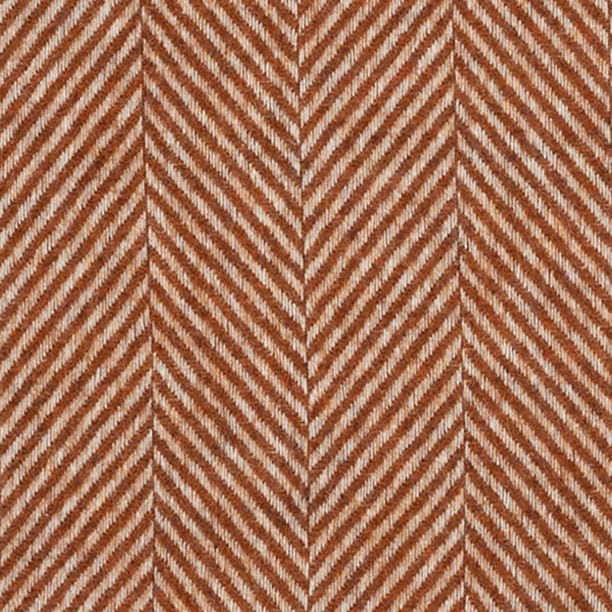 Prince of Scots Southampton Home Merino Wool Herringbone Throw - Rust - Image 5 of 6
