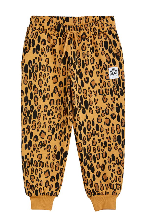 KIDS Mini Rodini Child Basic Leopard Print Sweatpants - Brown