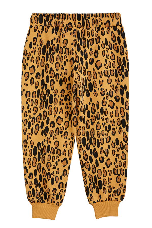 KIDS Mini Rodini Child Basic Leopard Print Sweatpants - Brown