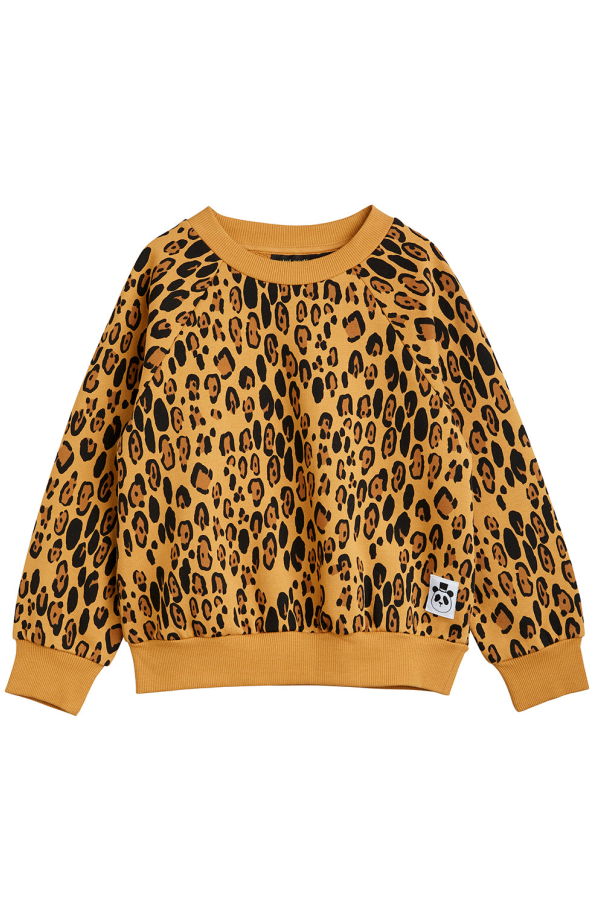KIDS Mini Rodini Basic Leopard Print Sweatshirt - Brown