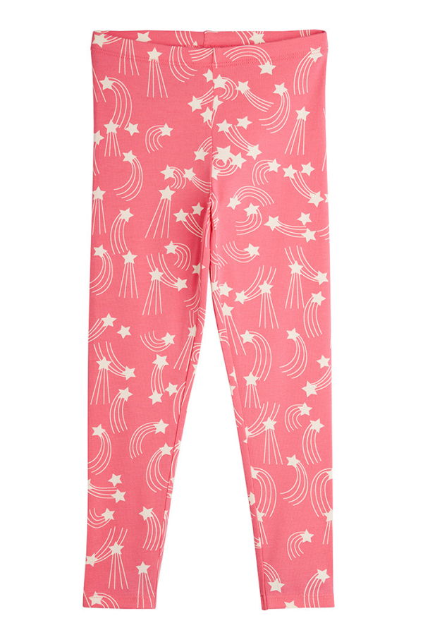 KIDS Mini Rodini Starfall Print Leggings - Pink