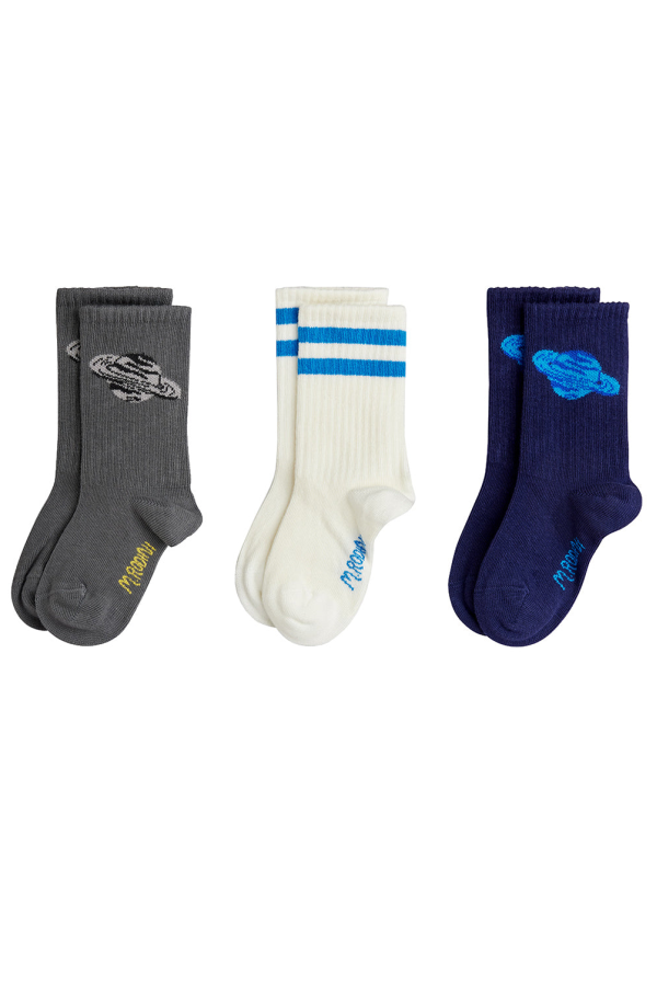 KIDS Mini Rodini Planets Set of 3 Socks
