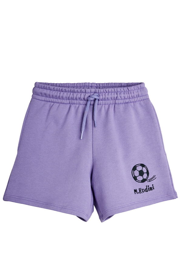 KIDS Mini Rodini Football Embroidery Shorts - Purple