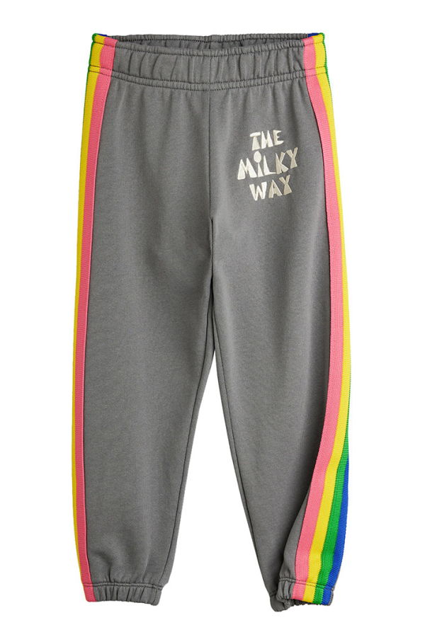 KIDS Mini Rodini The Milky Way Rainbow Sweatpants - Gray