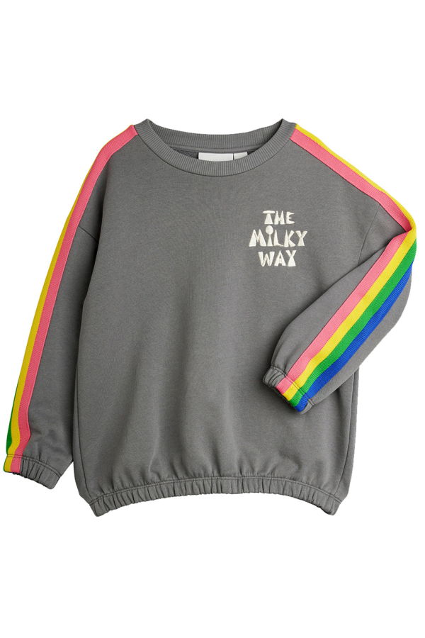 KIDS Mini Rodini The Milky Way Rainbow Sweatshirt - Gray