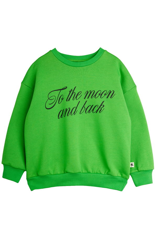 KIDS Mini Rodini To The Moon Print Sweatshirt - Green