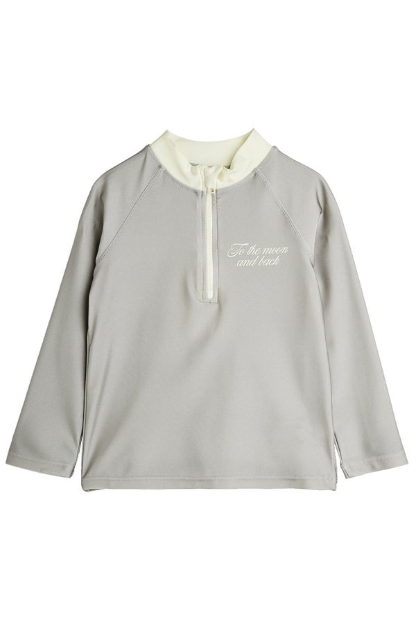 KIDS Mini Rodini To The Moon Swim Shirt - Gray