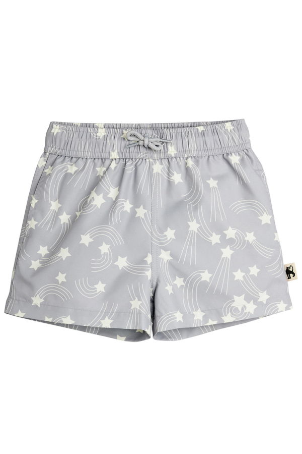 KIDS Mini Rodini Starfall Print Swim Shorts - Gray
