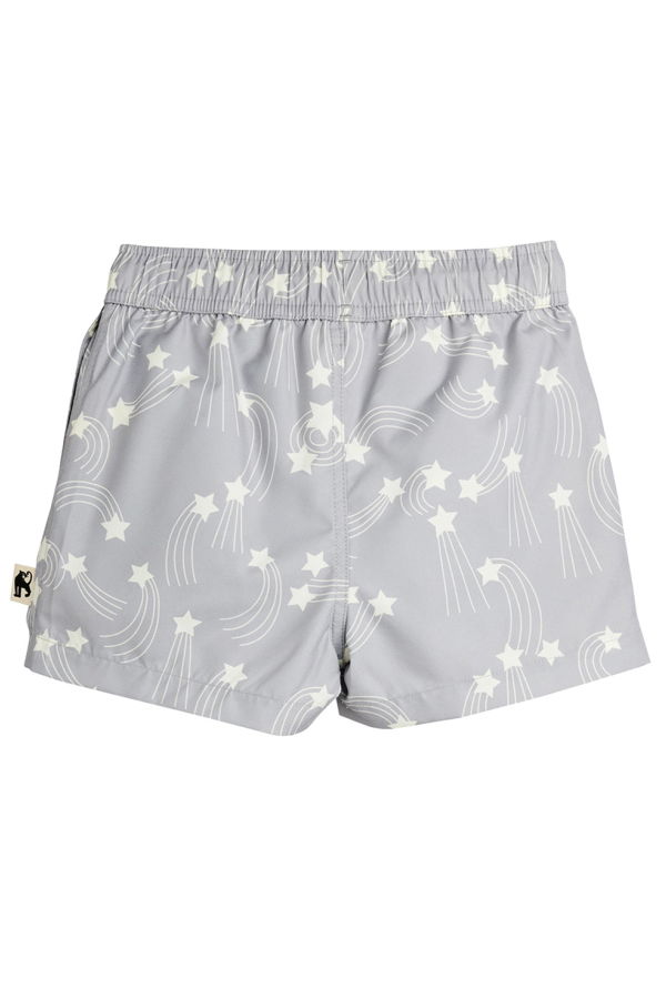 KIDS Mini Rodini Starfall Print Swim Shorts - Gray