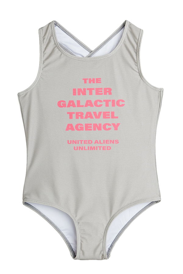 KIDS Mini Rodini Swimsuit Travel Agency - Gray