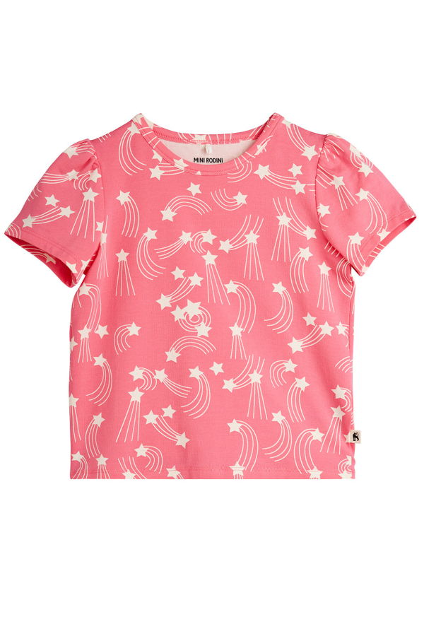 KIDS Mini Rodini Starfall Print T-Shirt - Pink
