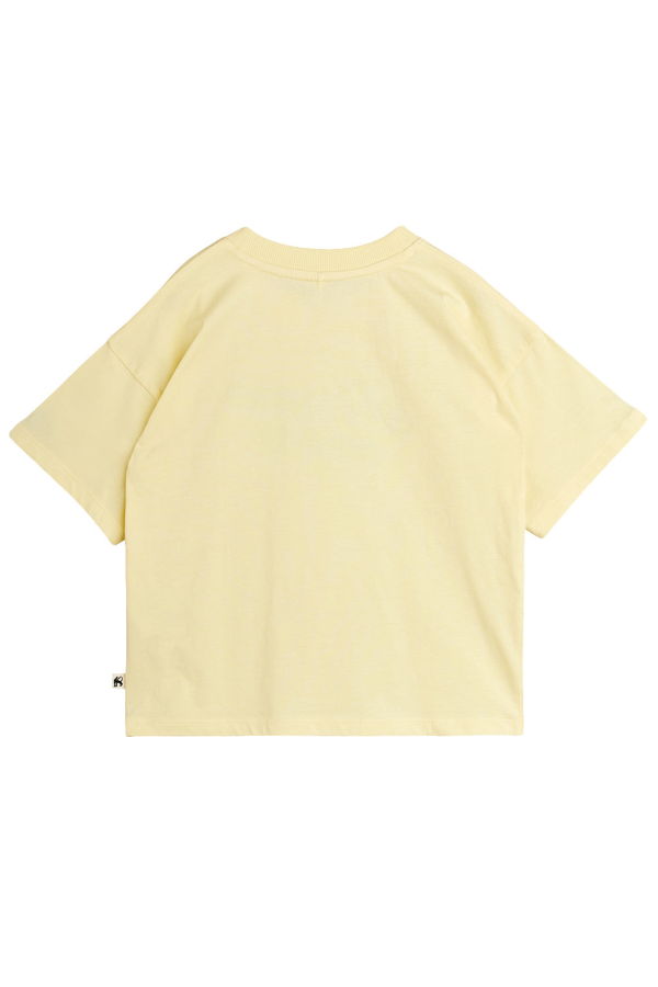 KIDS Mini Rodini To The Moon Embroidery T-shirt - Yellow