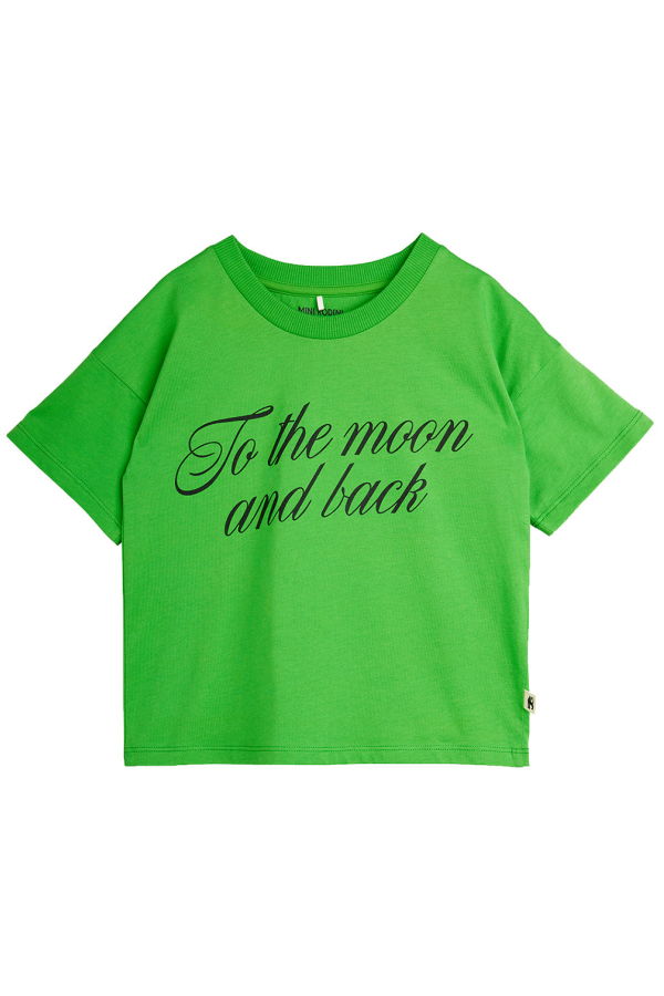 KIDS Mini Rodini To The Moon Print T-Shirt - Green