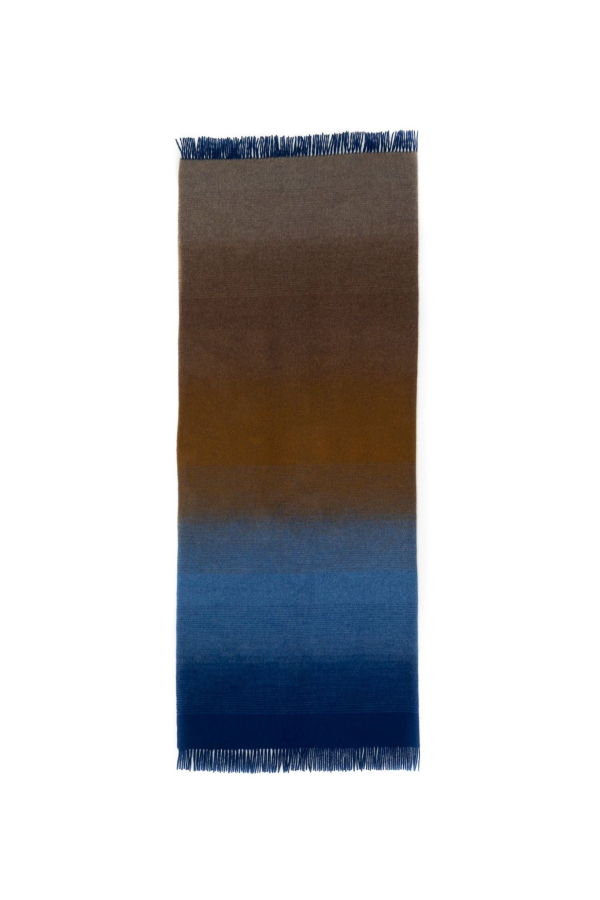 Prince of Scots Whisper Ombre Merino Wool Throw - Horizon