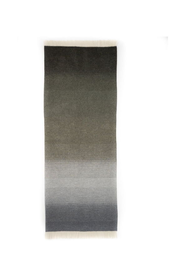 Prince of Scots Whisper Ombre Merino Wool Throw - Moss