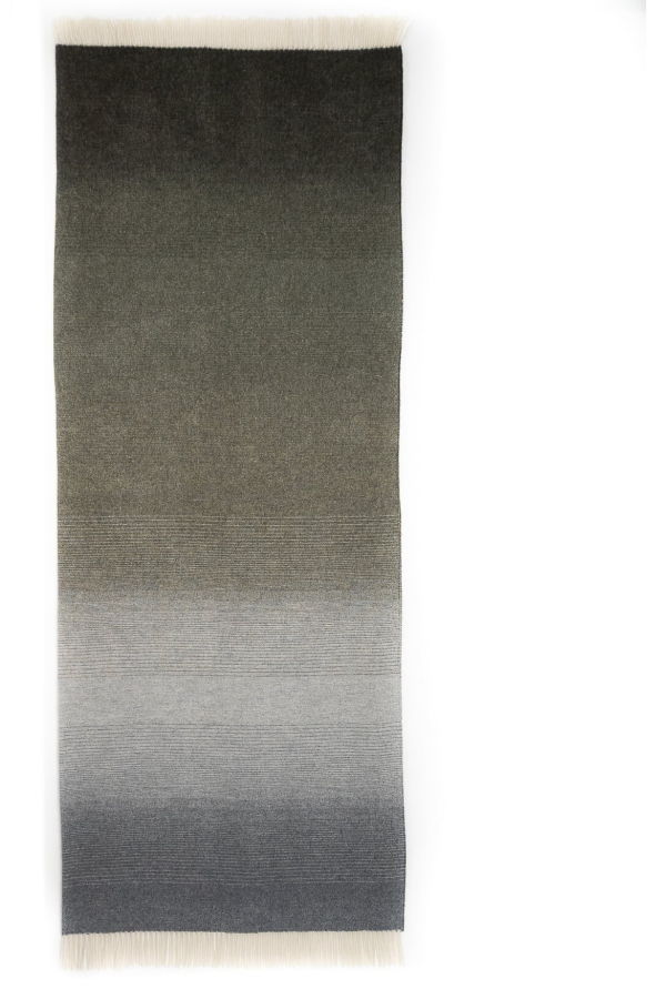 Prince of Scots Whisper Ombre Merino Wool Throw - Moss