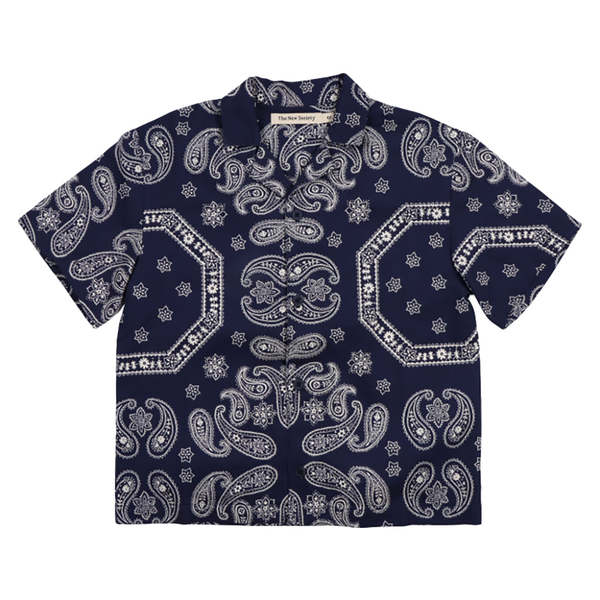 KIDS The New Society Aster Bandana Print Shirt - Navy Blue KIDS The New Society Aster Bandana Print Shirt - Navy Blue