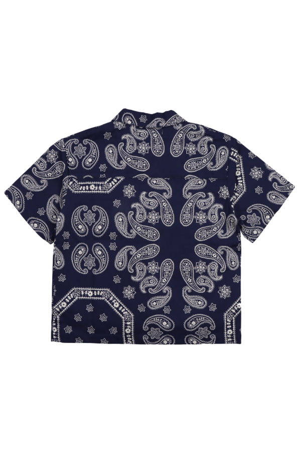 KIDS The New Society Aster Bandana Print Shirt - Navy Blue