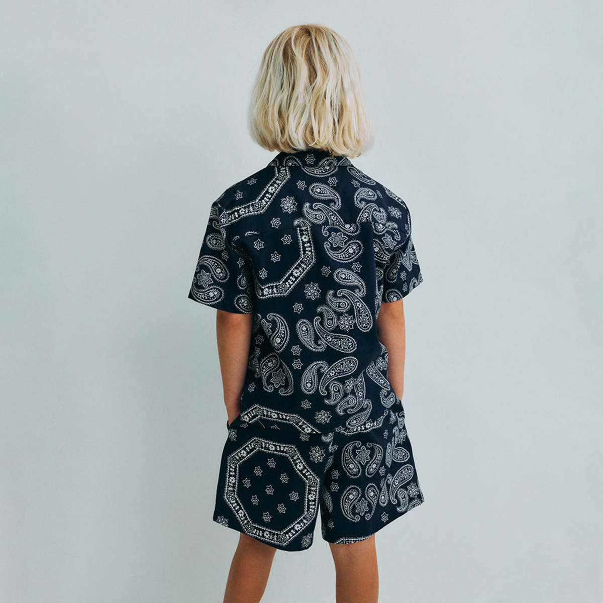 KIDS The New Society Aster Bandana Print Shirt - Navy Blue - Image 4 of 4