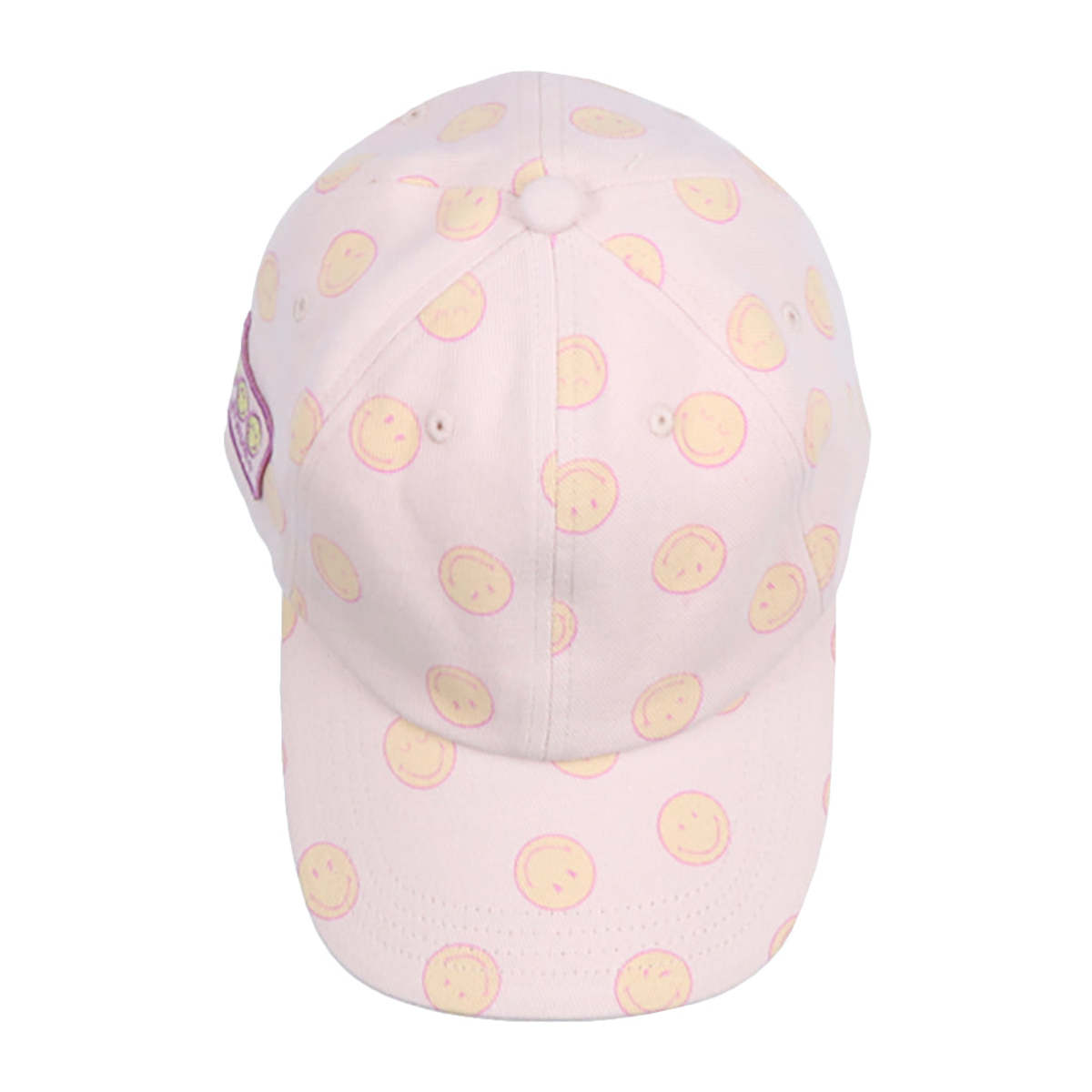KIDS The New Society Smiley Denim Baseball Cap - Pink - Image 1 of 1