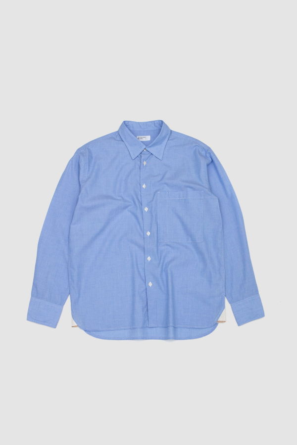 Universal Works Square Pocket Shirt Fil A Fil Sky