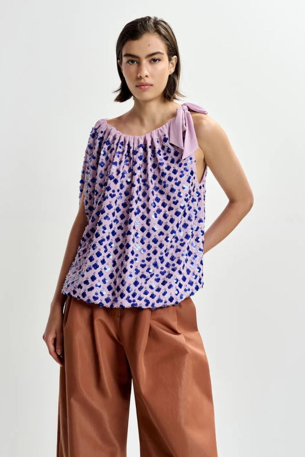 Essentiel Jocelyn Club Sequin Top