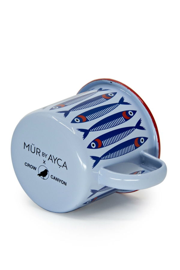 Mur by Ayca Anchovies Large Mug 16oz - Red