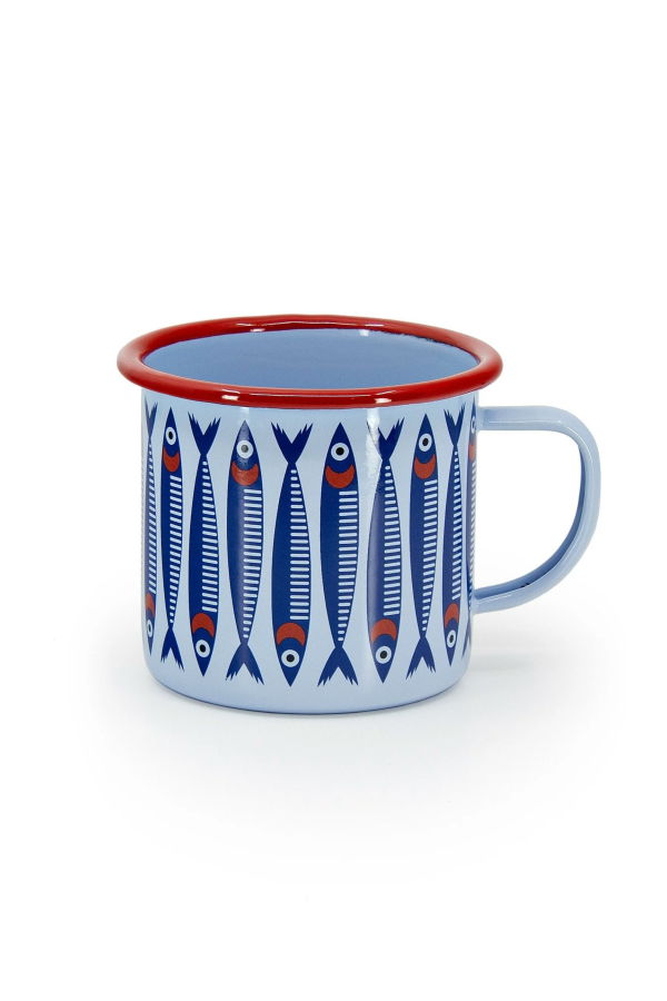 Mur by Ayca Anchovies Large Mug 16oz - Red