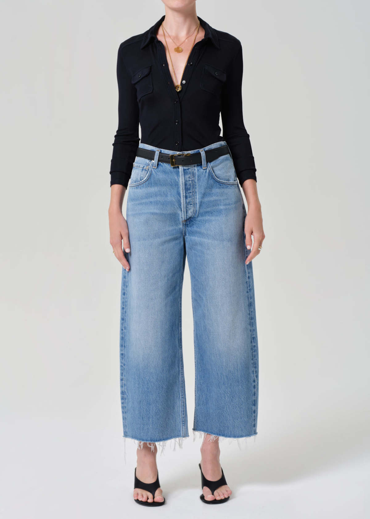 Citizens of Humanity Ayla Raw Hem Crop Jeans - Image 2 of 5