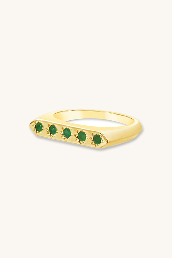 Sierra Winter Jewelry Constellation Ring - Emerald