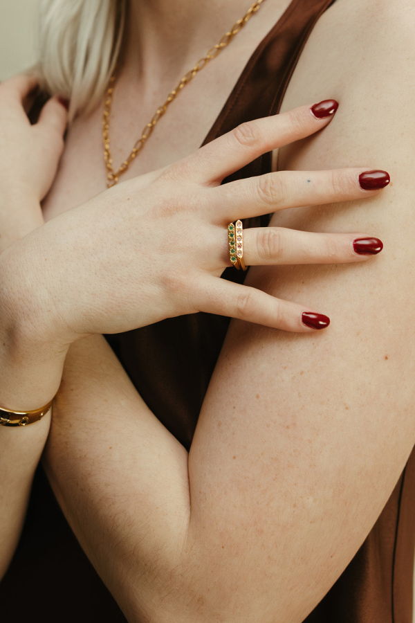 Sierra Winter Jewelry Constellation Ring - Emerald