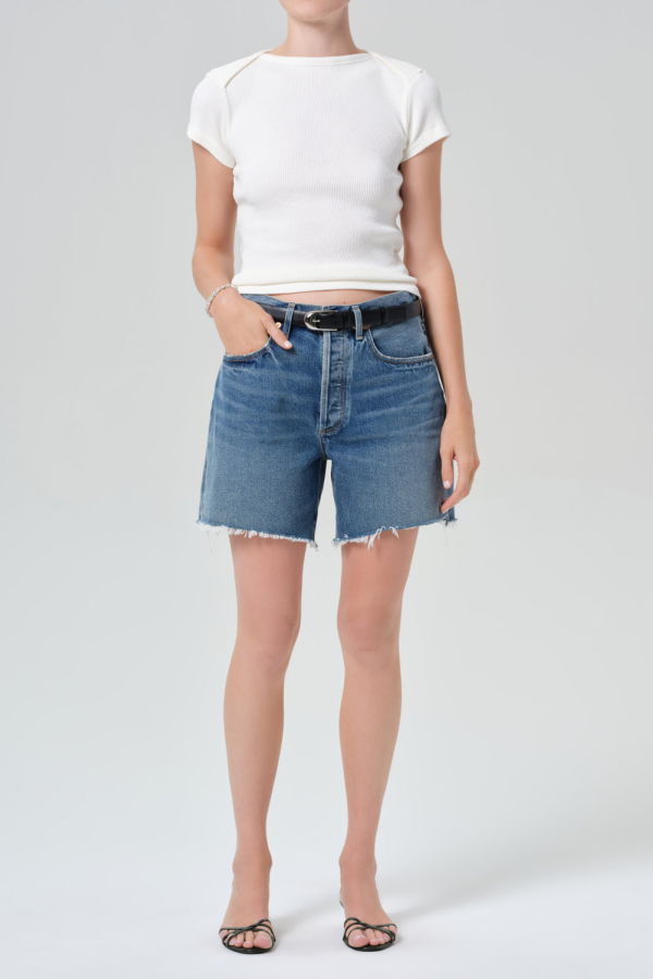 Citizens of Humanity Marlow Long Vintage Short in Amaretto Shorts