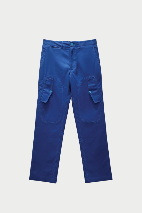 Sies Marjan Eshaan Cotton Canvas Cargo Pant - Lapis Blue