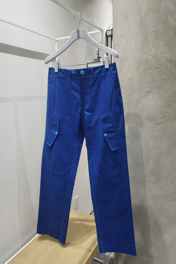 Sies Marjan Eshaan Cotton Canvas Cargo Pant - Lapis Blue